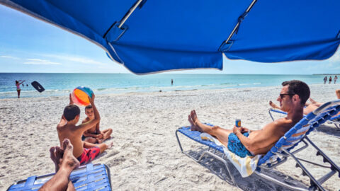 Taylor Family on Beach at Hilton Marco Island on the Beach Gulf Coast Florida 18