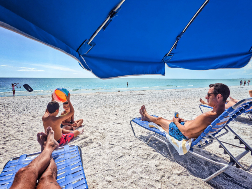Taylor Family on Beach at Hilton Marco Island on the Beach Gulf Coast Florida 18