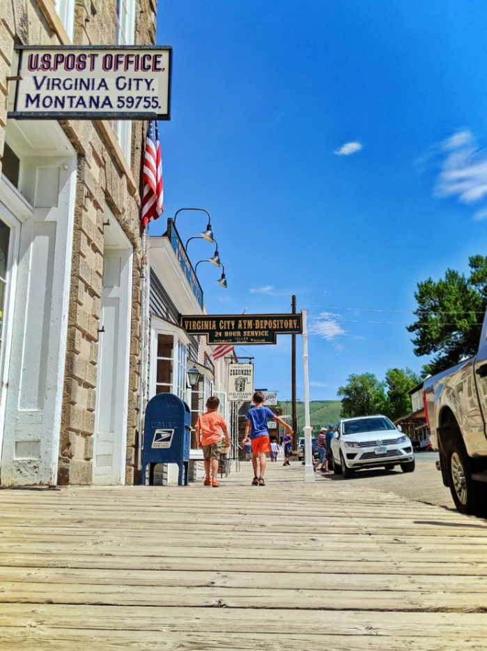 Taylor Family on Boardwalk in Virginia City Montana 7