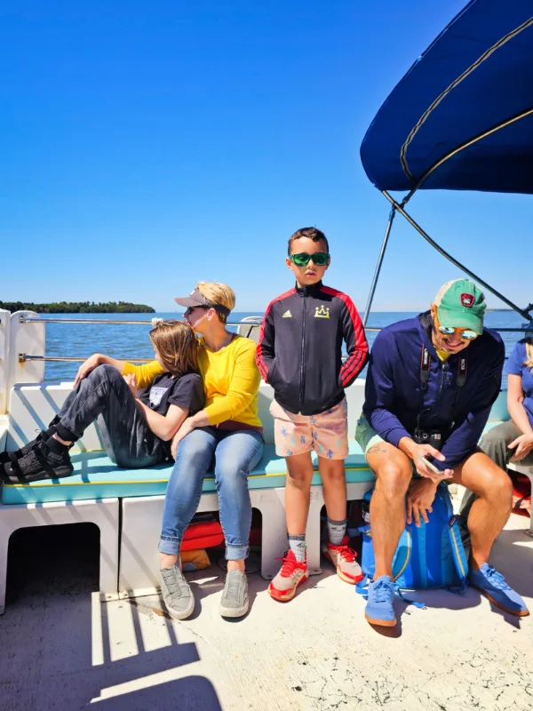 Taylor Family on Boat Tour Tour at Cedar Key Gulf Coast Florida 2