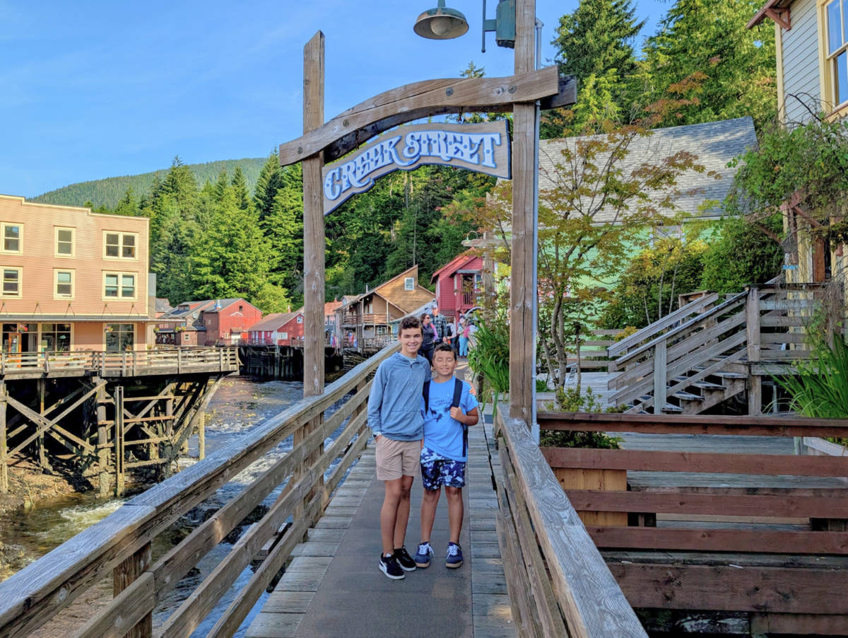 Taylor Family on Creek Street in Ketchikan Alaska 2
