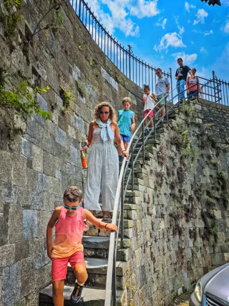 Taylor Family on Factors Walk Historic Steps Bay Riverside District Savannah Georgia 1