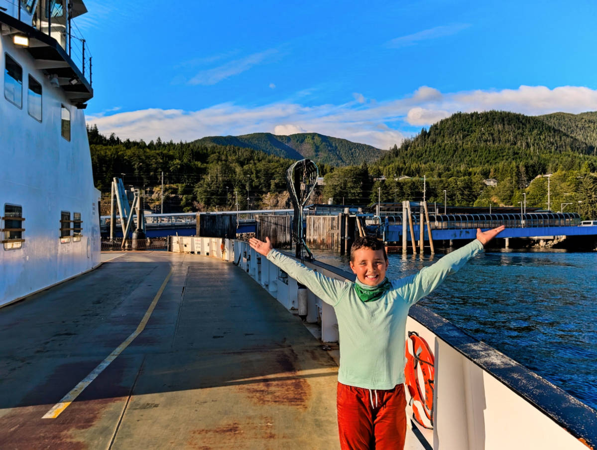 Taylor Family on Ferry from Airport in Ketchikan Alaska 2