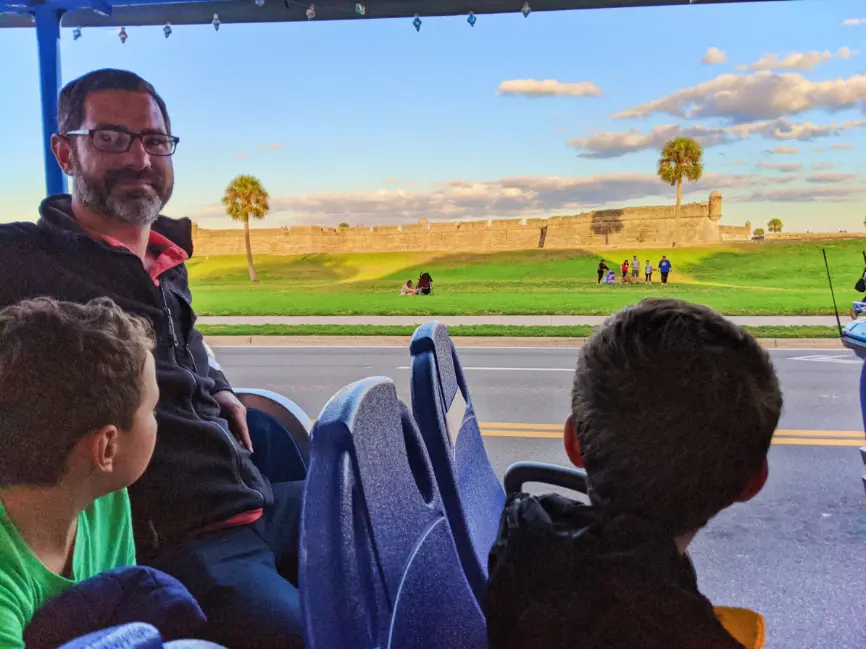 Taylor Family on Golf Cart tour of Saint Augustine Florida 2