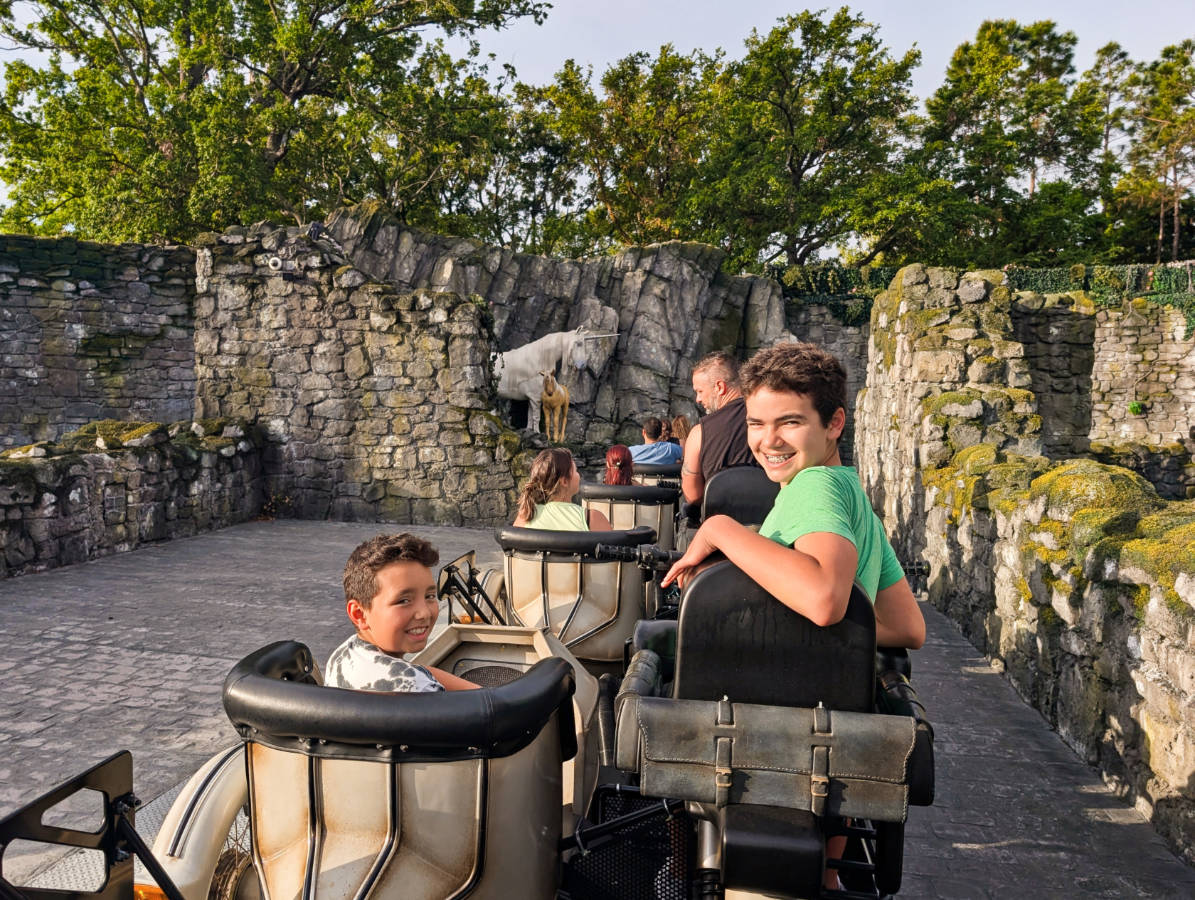 Taylor Family on Hagrid’s Magical Creatures Motorbike Adventure Universal Islands of Adventure Orlando Florida