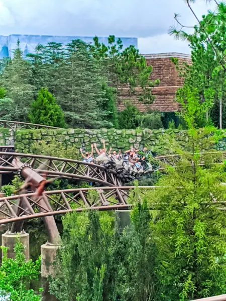 Taylor Family on Hagrids Motorbike Adventure Wizarding World of Harry Potter Universal Orlando 2020 2