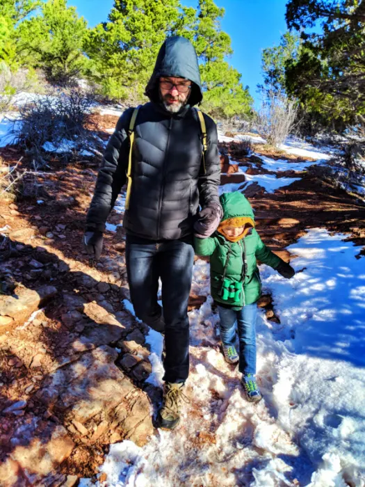 Taylor Family on Lee Pass Trailhead at Kolob Canyons Zion National Park Utah 2