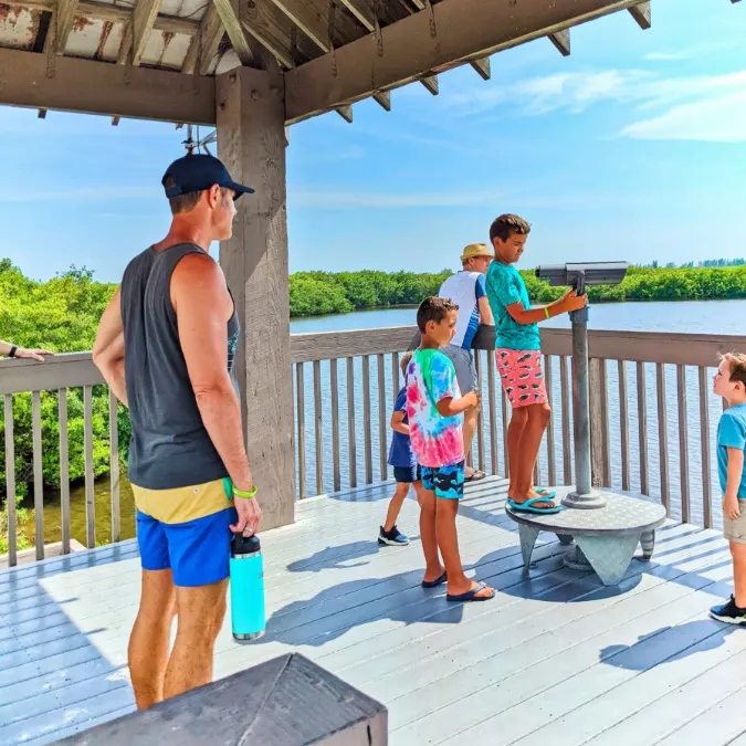 Taylor Family on Overlook at Ding Darling National Wildlife Refuge Sanibel Island Fort Myers Florida 1
