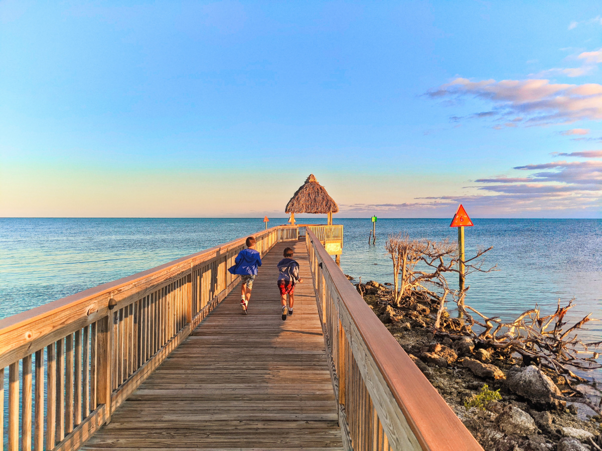 Taylor Family on Pier at Ocean Pointe Suites Key Largo Florida Keys 2020