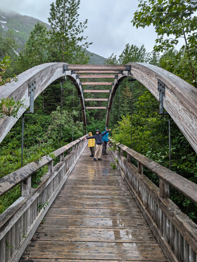 Taylor Family on Trail of Blue Ice Portage Valley Girdwood Alaska 1