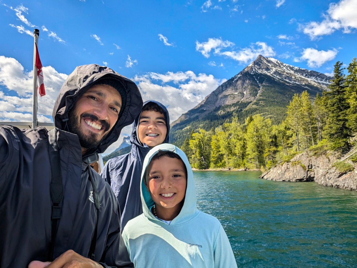 Taylor Family on Waterton Cruises boat tour Waterton Lakes National Park Alberta Canada 1