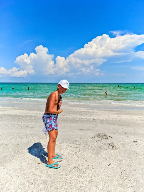 Taylor Family on beach at Sundial Beach Resort Sanibel Island Fort Myers Florida 1