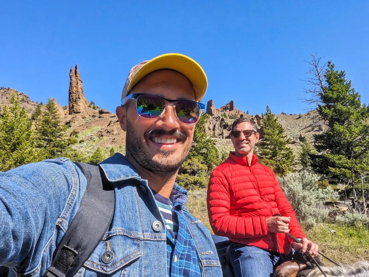 Taylor Family riding horses at Bill Cody Ranch Cody Wyoming 16