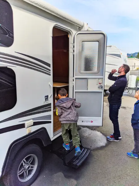 Taylor Family shopping for camper trailer Tacoma RV 2020 1