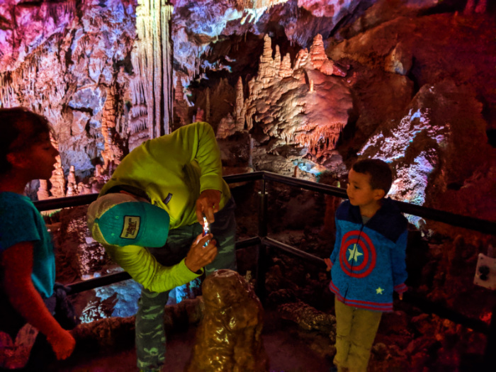 Taylor Family taking photos in Lewis and Clark Caverns State Park Montana 5