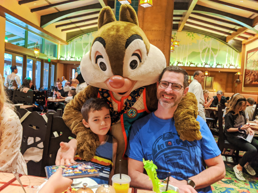 Taylor Family with Dale at Storytellers Cafe Grand Californian Hotel Disneyland 2020 1