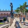 Taylor Family with David Statue in Sculpture Garden at John and Mable Ringling Museum of Art Sarasota Florida 1