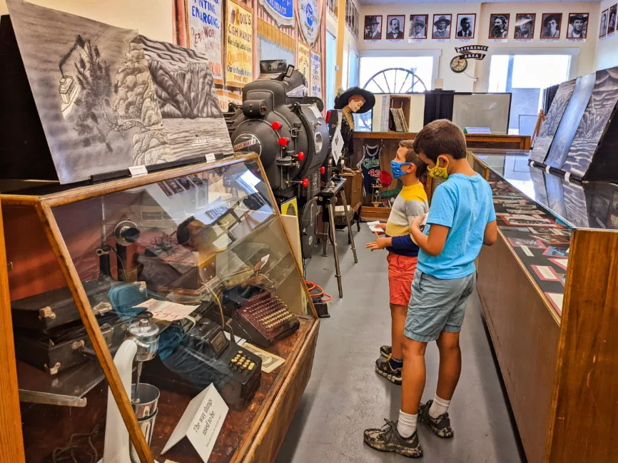 Taylor Family with Exhibits at History Museum Downtown Lake Chelan Washington 1