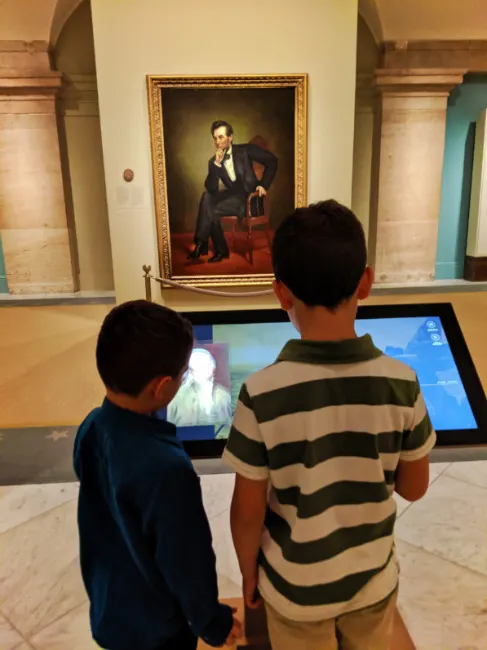 Taylor Family with Lincoln Portrait at Smithsonian National Portrait Gallery Washington DC 7