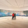 Taylor Family with Monet Waterlilies painting at MOMA Museum of Modern Art New York City 1