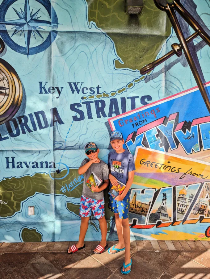 Taylor Family with Mural at 24 North Hotel Key West Florida Keys 2