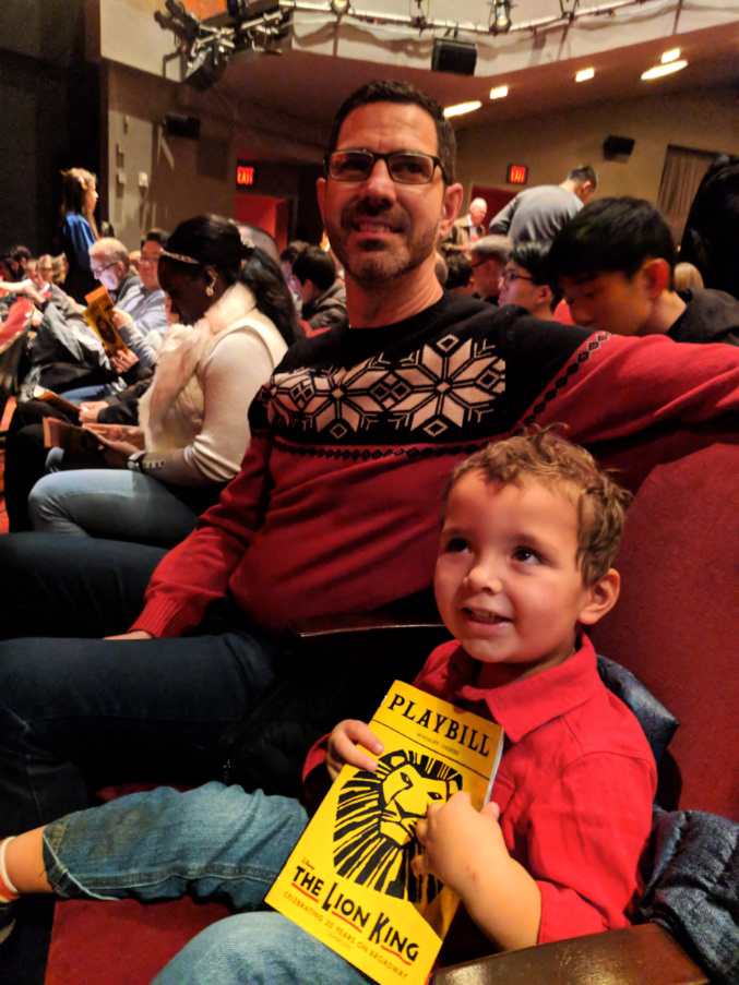 Taylor Family with Playbill at Lion King on Broadway at Minskoff Theater New York City 1