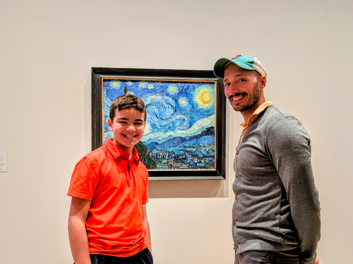 Taylor Family with Starry Night at Museum of Modern Art MOMA New York City NYC 1