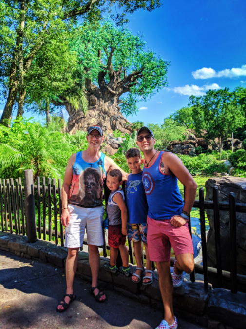 Taylor Family with Tree of Life Disneys Animal Kingdom Disney World Orlando Florida 1