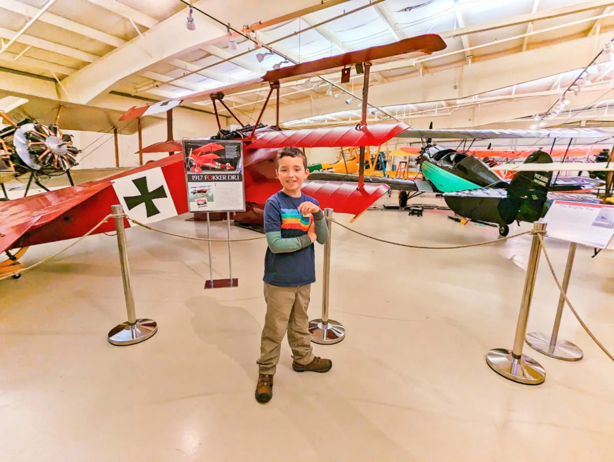 Taylor Family with Vintage Planes at Owls Head Transportation Museum Spruce Head Midcoast Maine 1