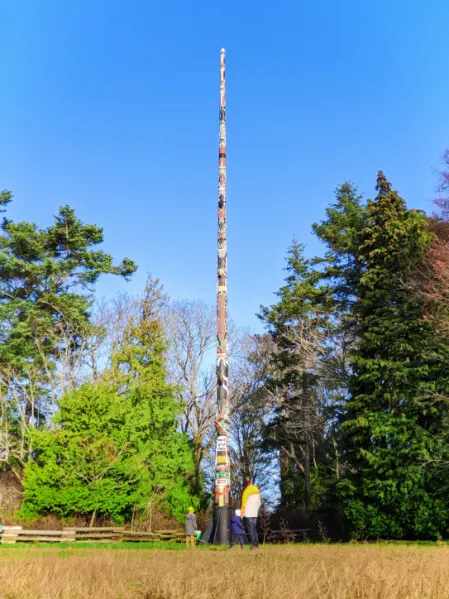 Taylor Family with Worlds Tallest Totem Pole Beacon Hill Park Victoria BC 1