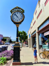 Taylor Family with clock downtown Guadalupe Santa Maria Valley California 2
