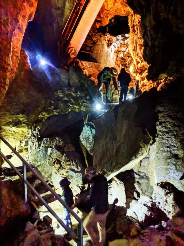 Taylor Family with ranger in caves at Oregon Caves National Monument Oregon 2