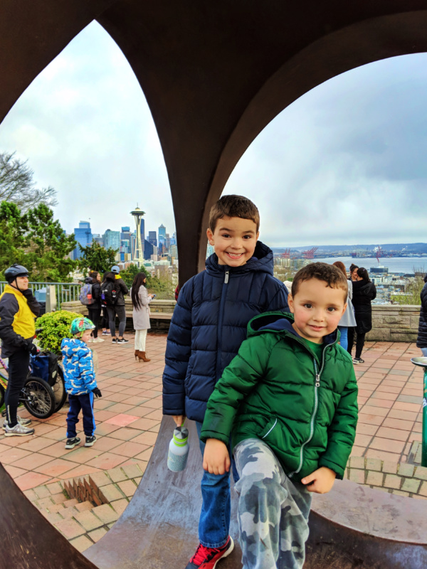 Taylor Kids playing at Kerry Park Queen Anne Hill Seattle 2