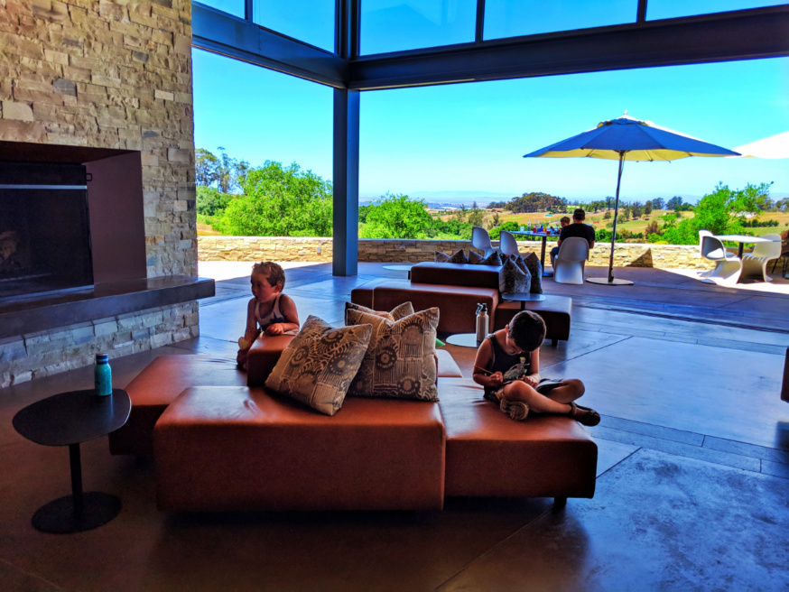 Taylor kids at Presqu'ile Winery Santa Maria Valley California 3