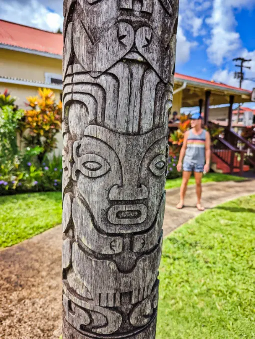 Tiki Carving at Havaiki Oceanic Art Hanalei North Shore Kauai Hawaii 6