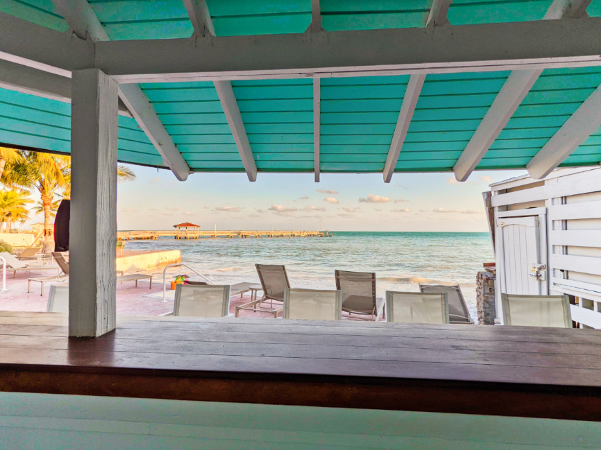 Tiki Hut Dining Area at Coconut Beach Resort Key West Florida Keys 1