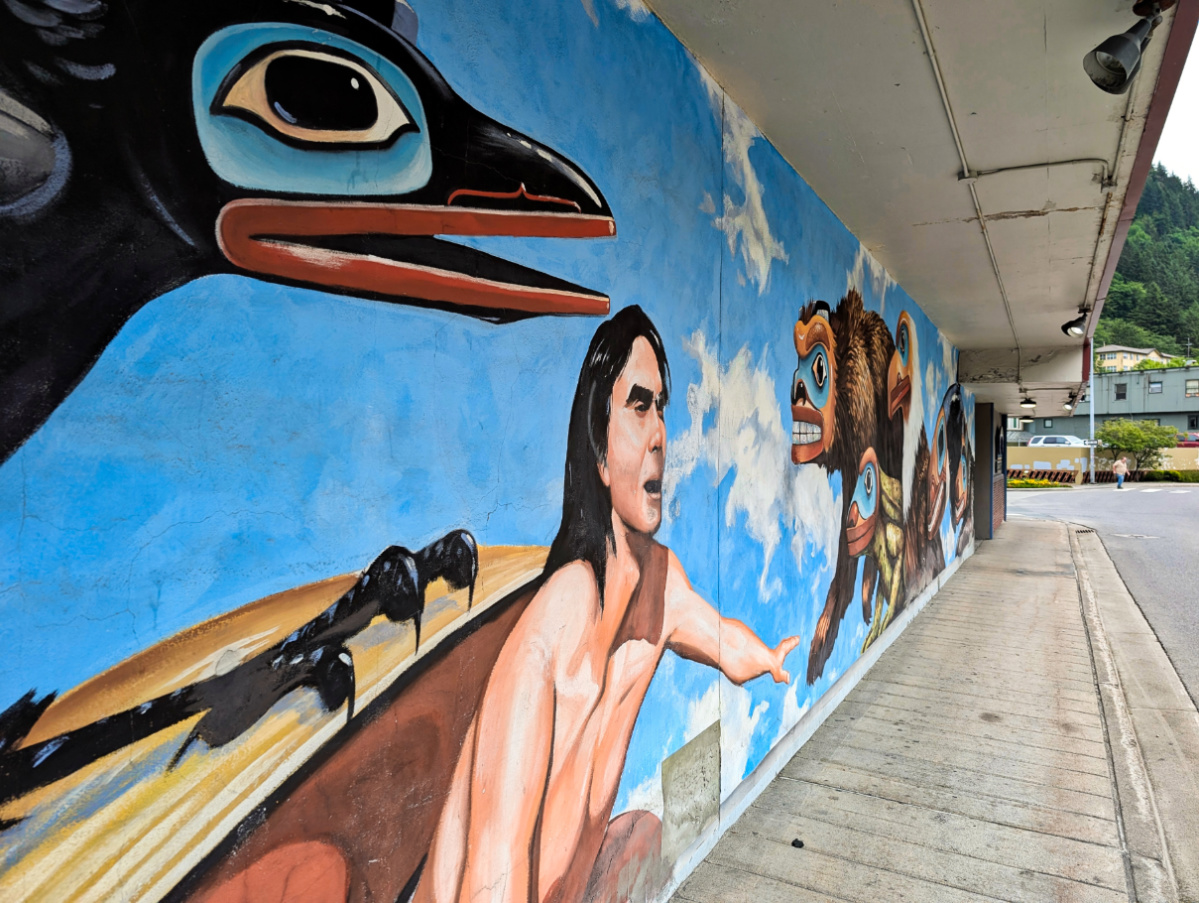 Tlingit Mural Street Art in Juneau Alaska 1