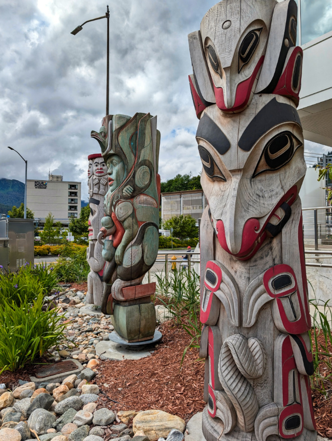 Totem Poles at Sealaska Heritage Center Juneau Alaska 2