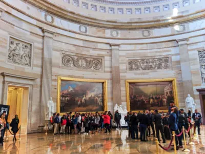 Tour Groups in rotunda US Capitol Building Washington DC 3