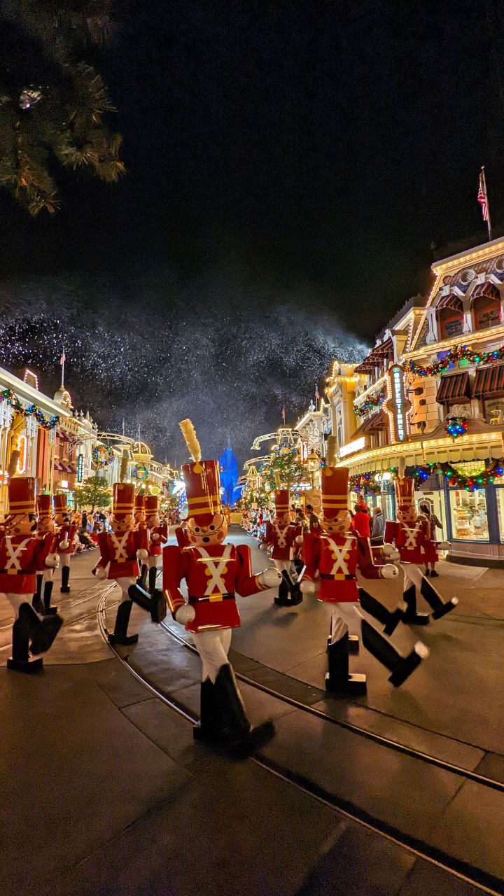 Toy Solider Parade at Christmas in Magic Kingdom Walt Disney World