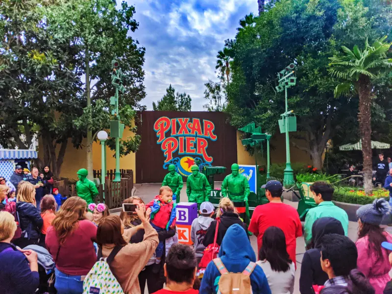 Toy Story Green Army Men Performance Pixar Pier California Adventure Disneyland 2020 1