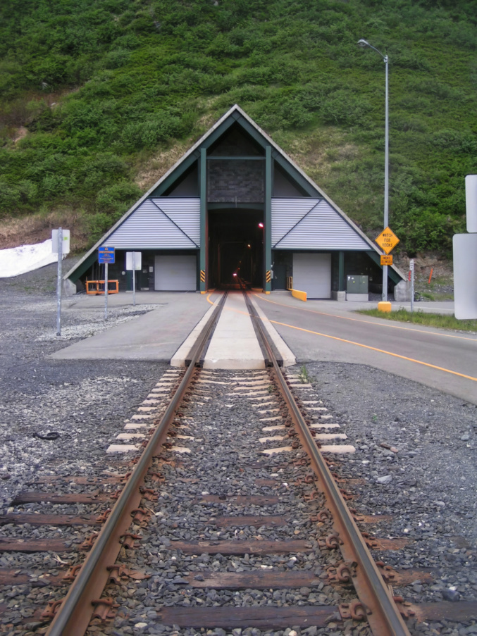 Tunnel from Whittier to Portage Girdwood Alaska