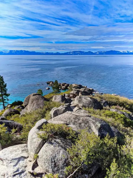 Turqoise Water at Sunset Cove East Shore Trail Lake Tahoe Nevada 2020 3