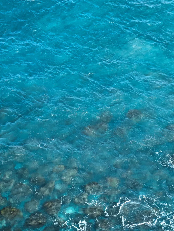 Turquoise Water off cliffs on North Shore Maui Hawaii 1