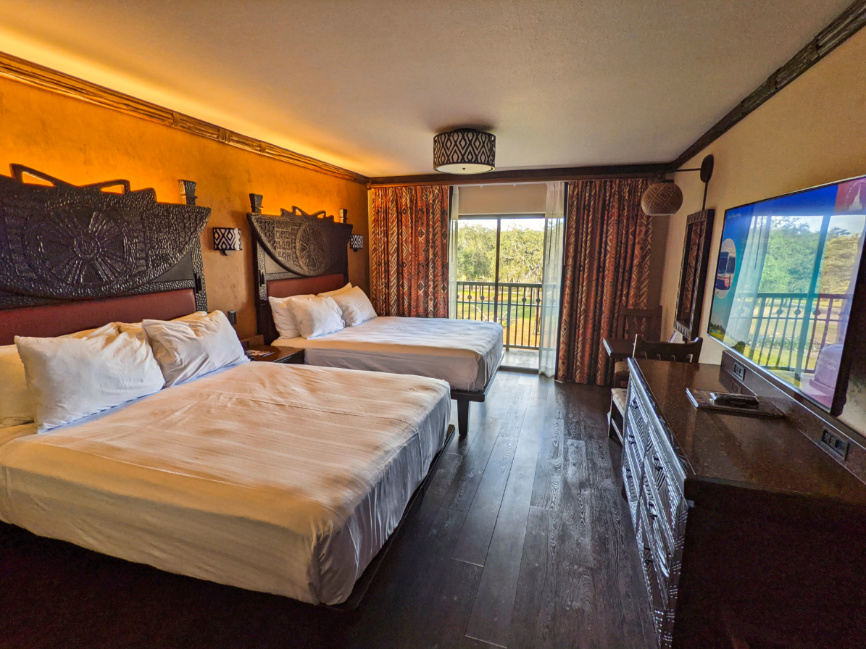Two Queen Room at Jambo House Lobby Animal Kingdom Lodge Walt Disney World Orlando 1