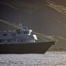 UnCruise Safari Explorer from Skiff at Sunrise Maui Hawaii 1