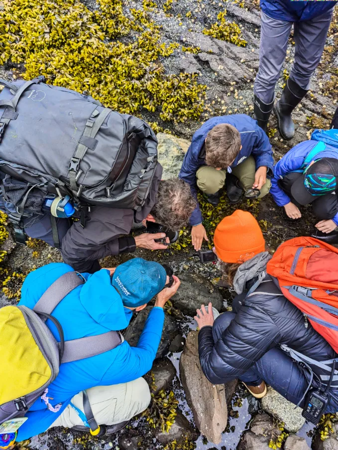 UnCruise Wilderness Explorer Guests on Shore Walk Excursion at Keku Islands Alaska 1