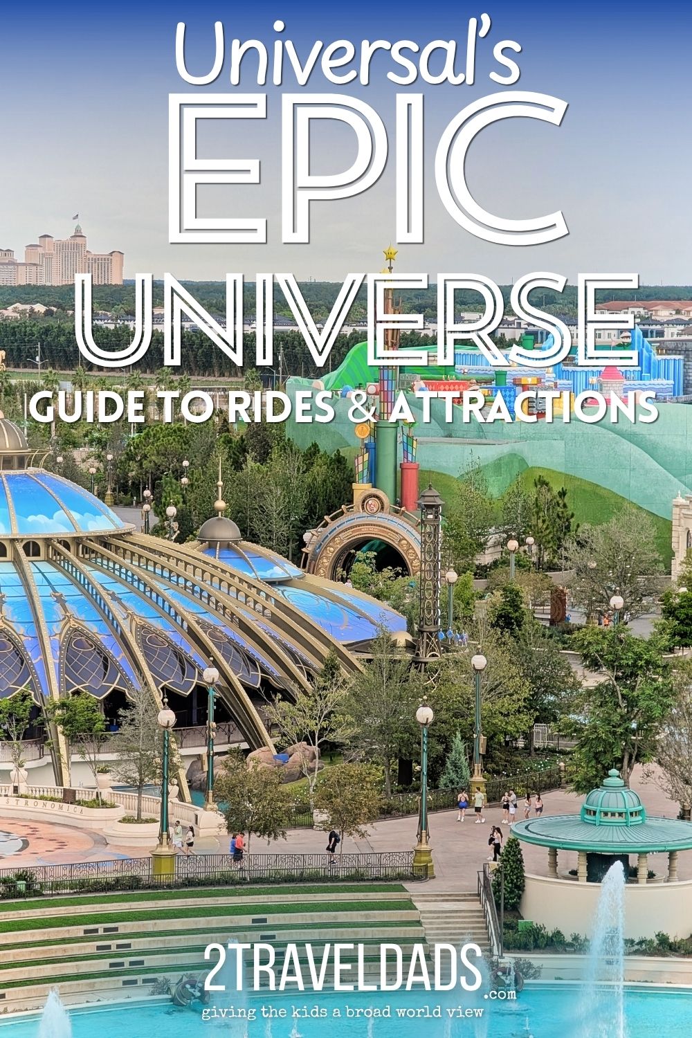 This easy guide to Universal's Epic Universe is a great way to understand the rides and attractions in the park and decide how you want to spend your time. Land by land, see what rides are available, height requirements and what's included in the Universal Express Pass. Lands include Super Nintendo World, Dark Universe, How to Train Your Dragon and Wizarding World of Harry Potter Ministry of Magic.