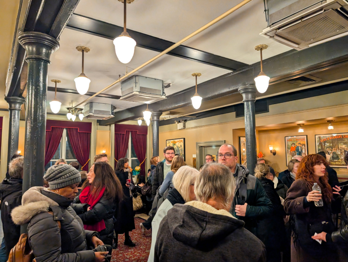 Upstairs Lobby of Westside Theater for Little Shop of Horrors on Broadway New York City 1