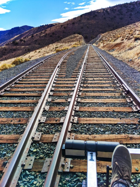 V&T Railway Tracks Rail Biking Carson City Nevada 2020 6